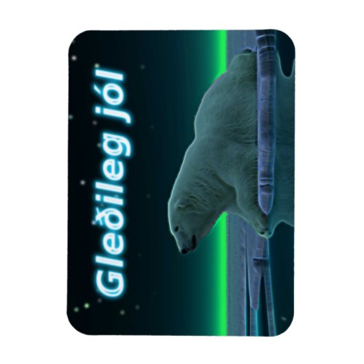 Gleðileg jól - Ice Edge Polar Beer Magneet (Verticaal)