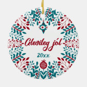 Gleðileg jól, IJslandse kerstgroet Keramisch Ornament (Achterkant)