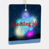 Gleðileg Jól - Jack Frost Keramisch Ornament (Rechts)