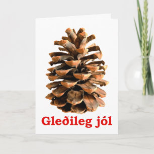 Gleðileg jól - Jerusalem Pine Cone Feestdagen Kaart
