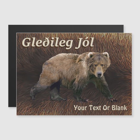 Gleðileg Jól - Kodiak Beer op Cariou Fur (Voorkant / Achterkant)