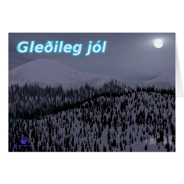 Gleðileg Jól - koude nacht in Idaho (Voorkant Horizontaal)
