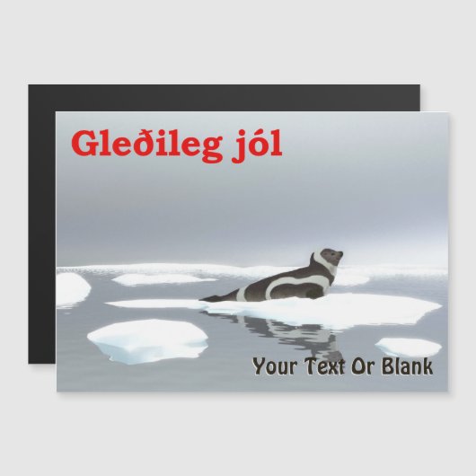 Gleðileg Jól - lintzegel (Voorkant / Achterkant)