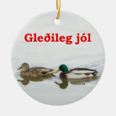 Gleðileg jól - Mallards Keramisch Ornament (Voorkant)