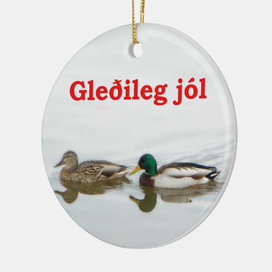 Gleðileg jól - Mallards Keramisch Ornament (Links)