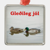Gleðileg jól - Mallards Metalen Ornament (Voorkant)