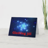 Gleðileg Jól - Night Sky Feestdagen Kaart (Voorkant)