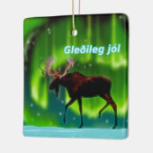 Gleðileg jól - Northern Lights Moose Keramisch Ornament (Links)