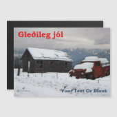 Gleðileg Jól - Old Red Truck (Voorkant / Achterkant)