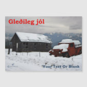 Gleðileg Jól - Old Red Truck (Voorkant)