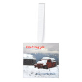 Gleðileg Jól - Old Red Truck Decoratie (Voorkant)