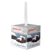 Gleðileg Jól - Old Red Truck Decoratie (Achter hoekig)