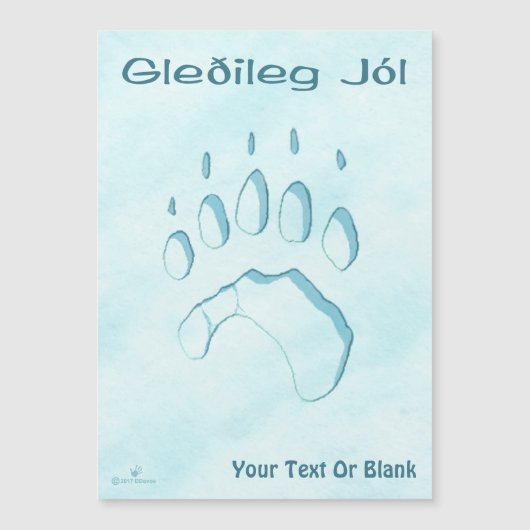 Gleðileg Jól - Polar Beer Paw Print (Voorkant)