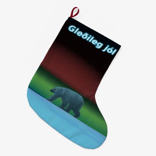 Gleðileg jól - Polar Lights Polar Beer Grote Kerstsok (Voorkant (Hangend))