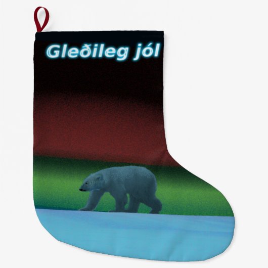 Gleðileg jól - Polar Lights Polar Beer Grote Kerstsok (Voorkant)