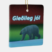 Gleðileg Jól - Polar Lights Polar Beer Keramisch Ornament (Rechts)