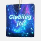 Gleðileg Jól - Qaanaaq - Northern Lights Keramisch Ornament (Links)