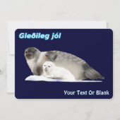 Gleðileg Jól - Ringed Seal Feestdagenkaart (Voorkant)