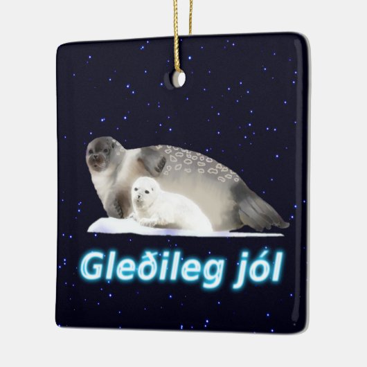 Gleðileg Jól - Ringed Seal Keramisch Ornament (Links)
