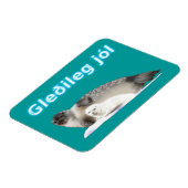 Gleðileg jól - Ringed zegel Magneet (Linkerzijde)