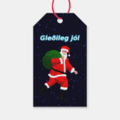 Gleðileg Jól - Santa Claus Cadeaulabel (Voorkant)