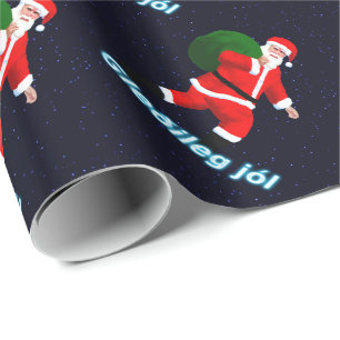 Gleðileg jól - Santa Claus Cadeaupapier