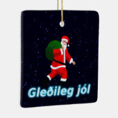 Gleðileg jól - Santa Claus Keramisch Ornament (Rechts)