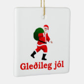 Gleðileg jól - Santa Claus Keramisch Ornament (Rechts)