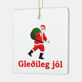 Gleðileg jól - Santa Claus Keramisch Ornament (Links)