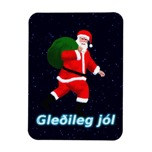 Gleðileg jól - Santa Claus Magneet (Verticaal)