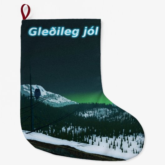 Gleðileg jól - Silent Night Grote Kerstsok (Voorkant)