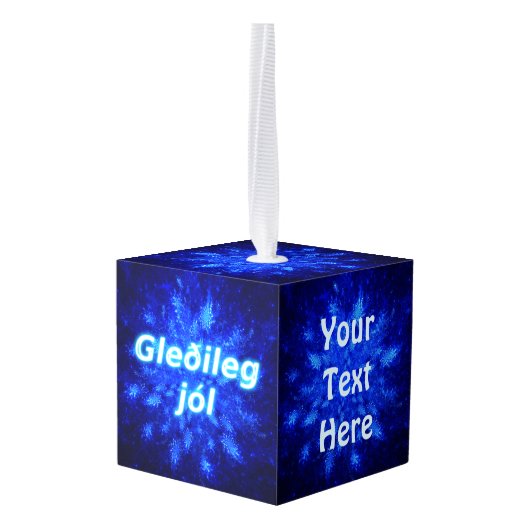 Gleðileg jól - Snowburst Decoratie (Achter hoekig)