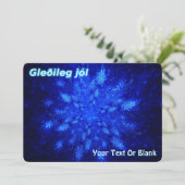 Gleðileg jól - Snowburst Feestdagenkaart (Staand voorkant)