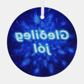 Gleðileg Jól - Snowburst Glas Ornament (Achterkant)