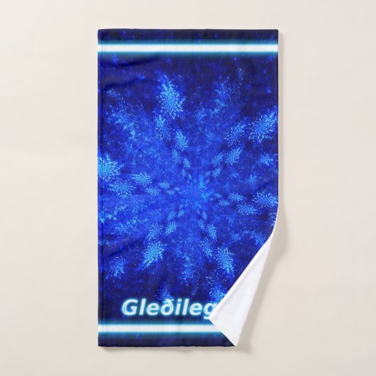Gleðileg jól - Snowburst Handdoek (Handdoek)