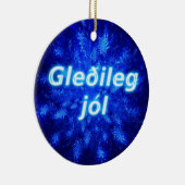 Gleðileg Jól - Snowburst Keramisch Ornament (Rechts)