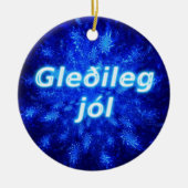 Gleðileg Jól - Snowburst Keramisch Ornament (Voorkant)