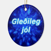 Gleðileg Jól - Snowburst Keramisch Ornament (Links)