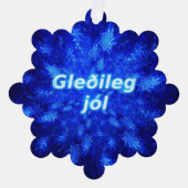 Gleðileg Jól - Snowburst Ornament Kaart (Voorkant)
