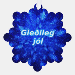 Gleðileg Jól - Snowburst Ornament Kaart