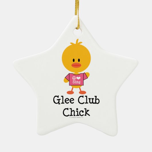 Glee Club Chick Star Ornament (Achterkant)