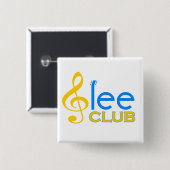 Glee Club Vierkante Button 5,1 Cm (Voorkant /achterkant)
