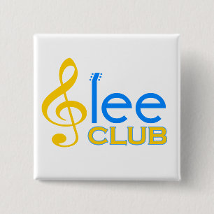 Glee Club Vierkante Button 5,1 Cm