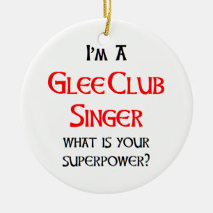 glee club zanger keramisch ornament