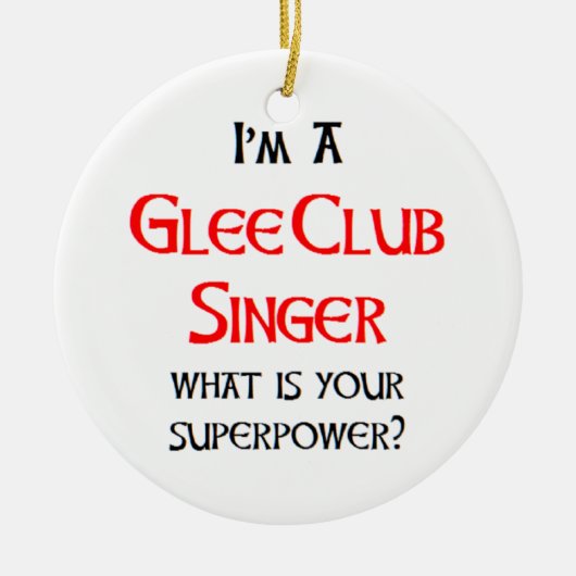 glee club zanger keramisch ornament (Voorkant)