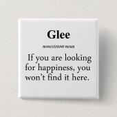 Glee Definition Vierkante Button 5,1 Cm (Voorkant)