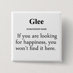 Glee Definition Vierkante Button 5,1 Cm