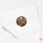 Glee met Zwarte Kerstman: Vrolijk kerstplezier Ronde Sticker (Envelop)
