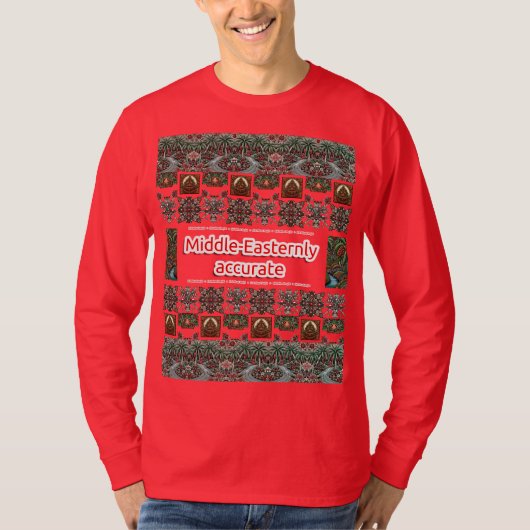 Glee Rood Midden-Oosten Nauwkeurig Kerstmis Lelijk T-shirt (Voorkant)