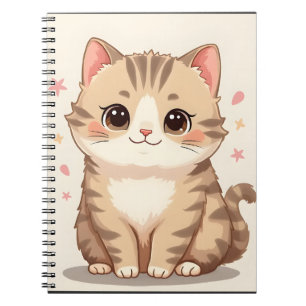 Gleeful Cat: Sweet Kawaii Kitten Art voor elke kam Notitieboek